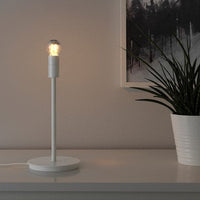 SKAFTET table lamp base, white, 30 cm