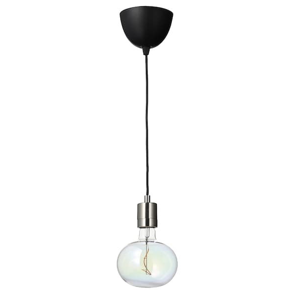 LUFTMASSA lamp shade, black rounded, 10 - IKEA
