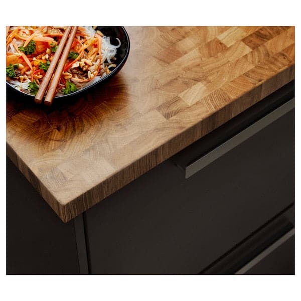 SKOGSÅ - Worktop, oak/veneer, 186x3.8 cm - best price from Maltashopper.com 80382986