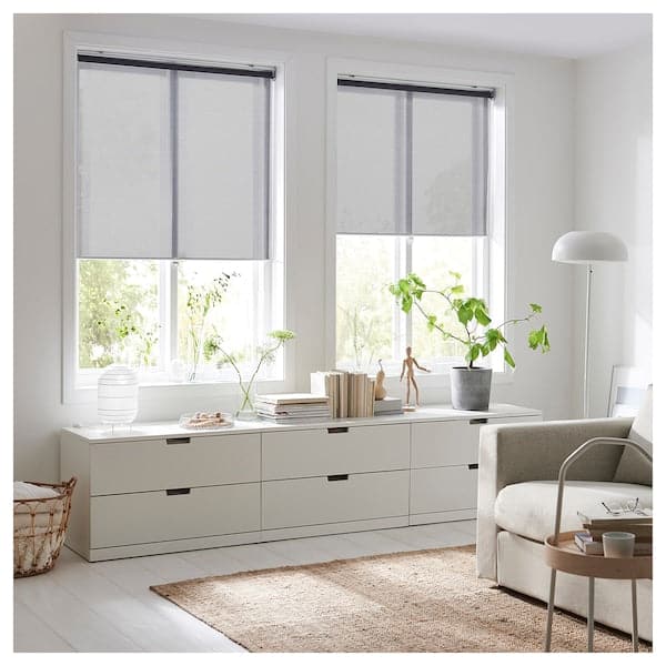 SKOGSKLÖVER Roller blind - grey 60x195 cm , 60x195 cm - best price from Maltashopper.com 90314609