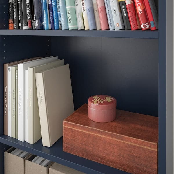 Ikea SKRUVBY - TV storage combination, black-blue, 216x38x140 cm