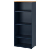 SKRUVBY bookcase, black-blue, 60x140 cm