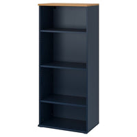 SKRUVBY bookcase, black-blue, 60x140 cm