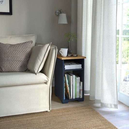 Ikea SKRUVBY - Side table, black-blue, 40x32 cm