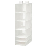 SKUBB storage with 6 compartments, white, 35x45x125 cm
