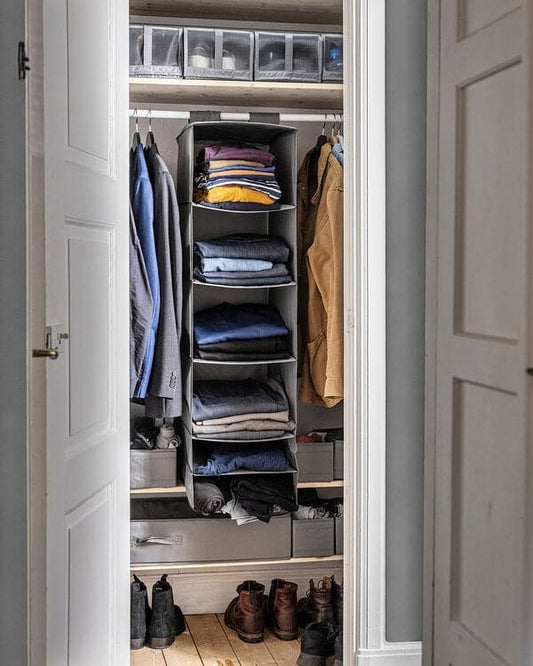 Ikea SKUBB - Storage with 6 compartments, dark grey, 35x45x125 cm