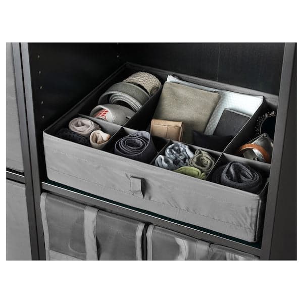 Ikea SKUBB - Box with compartments, dark grey, 44x34x11 cm