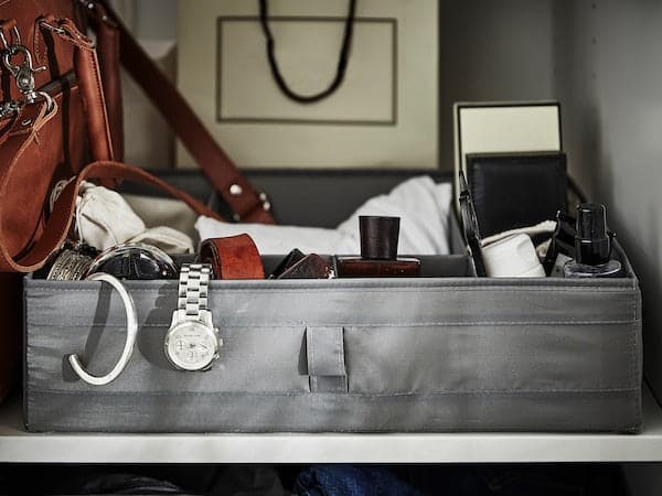 Ikea SKUBB - Box with compartments, dark grey, 44x34x11 cm