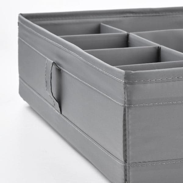 Ikea SKUBB - Box with compartments, dark grey, 44x34x11 cm