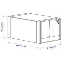 SKUBB - Shoe box, dark grey, 22x34x16 cm - best price from Maltashopper.com 80400004