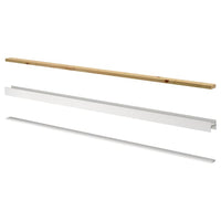 SKYTTA rail for sliding door frame, 2 tracks white, 200.0x8.1 cm