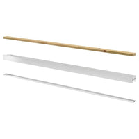 SKYTTA rail for sliding door frame, 2 tracks aluminium-colour, 200.0x8.1 cm