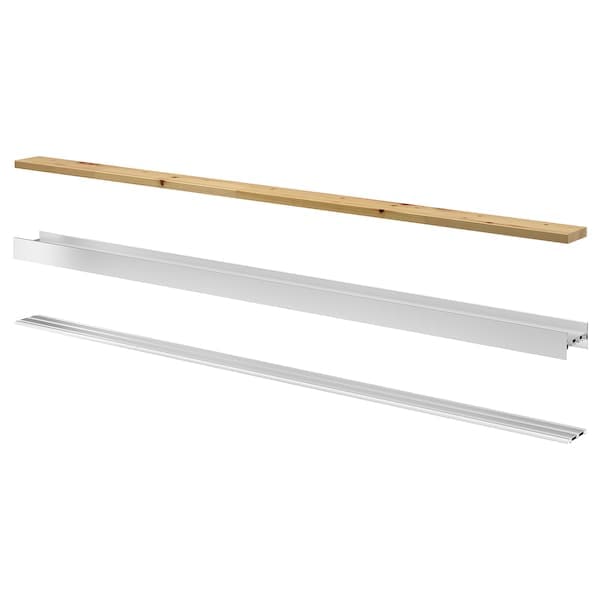 SKYTTA rail for sliding door frame, 3 tracks aluminium-colour