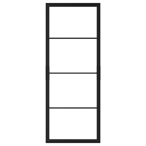 SKYTTA sliding door frame, black, 77x196 cm