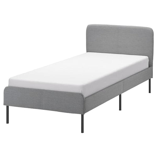SLATTUM Padded bed structure - Knisa light grey 90x200 cm , 90x200 cm