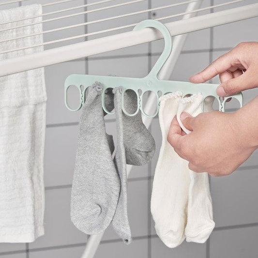 Ikea SLIBB - Hanger with 8 grip clips, green