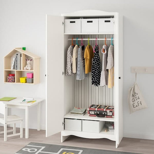SMÅGÖRA - Wardrobe, white, 80x50x187 cm - best price from Maltashopper.com 10460888