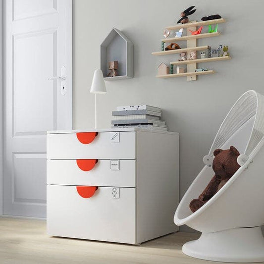 Ikea SMÅSTAD / PLATSA - Chest of 3 drawers, white/white, 60x57x63 cm