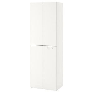 SMÅSTAD / PLATSA - Wardrobe, white white/with 2 clothes rails, 60x57x181 cm - best price from Maltashopper.com 99428277
