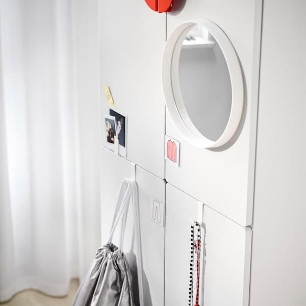 Ikea SMÅSTAD / PLATSA - Wardrobe, white white/with 2 clothes rails, 60x42x181 cm