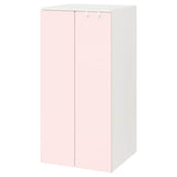 SMÅSTAD / PLATSA wardrobe, white/pale pink, 60x57x123 cm
