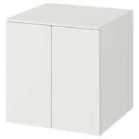 SMÅSTAD / PLATSA cabinet, white white/with 1 shelf, 60x57x63 cm