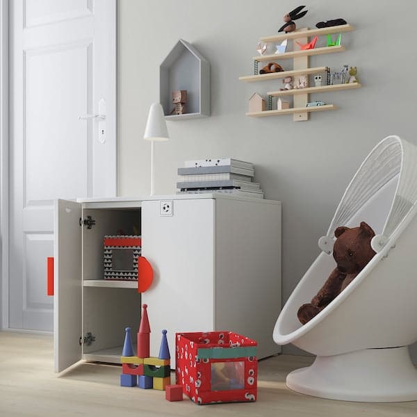 Ikea SMÅSTAD / PLATSA - Cabinet, white white/with 1 shelf, 60x57x63 cm