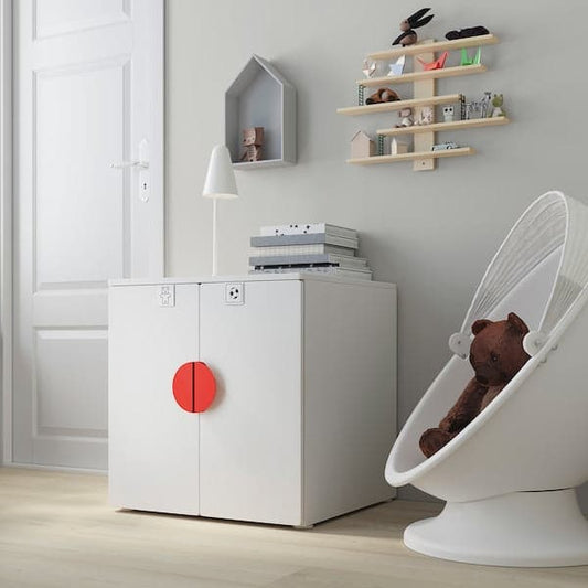Ikea SMÅSTAD / PLATSA - Cabinet, white white/with 1 shelf, 60x57x63 cm