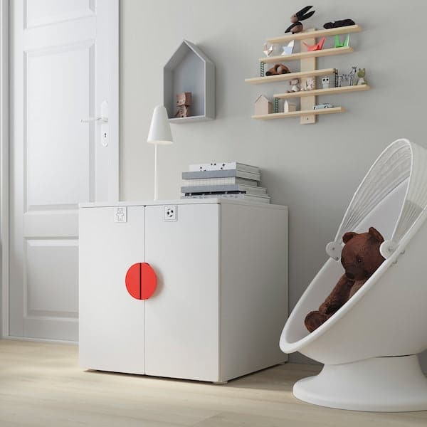 Ikea SMÅSTAD / PLATSA - Cabinet, white white/with 1 shelf, 60x57x63 cm