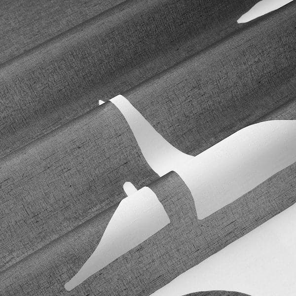Ikea SMÅSTÄVMAL - Panel curtain, black/white, 60x305 cm