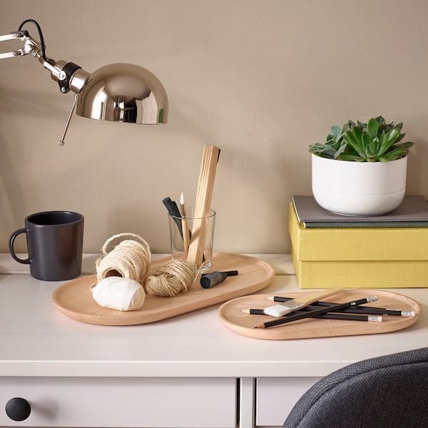 Ikea SMÖRLING - Serving tray, set of 2, beech