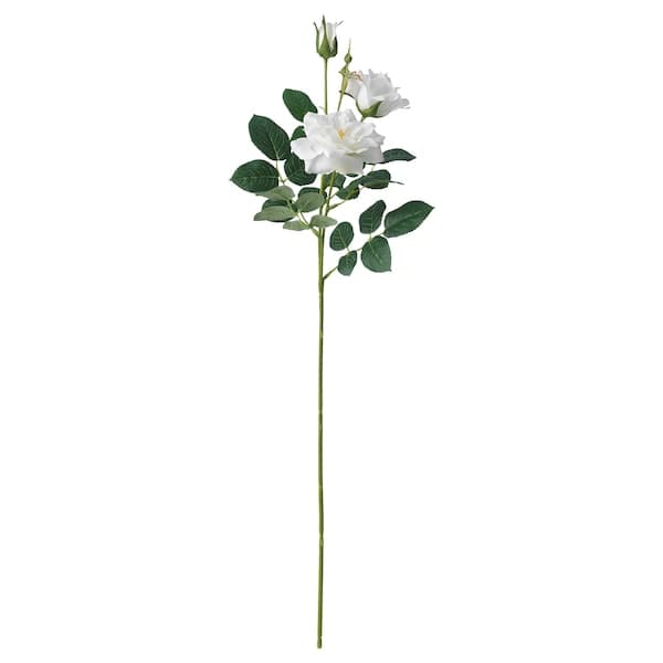 Ikea SMYCKA - Artificial flower, in/outdoor/Rose white, 65 cm
