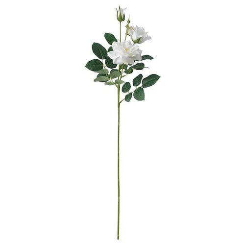 SMYCKA - Artificial flower, in/outdoor/Rose white, 65 cm