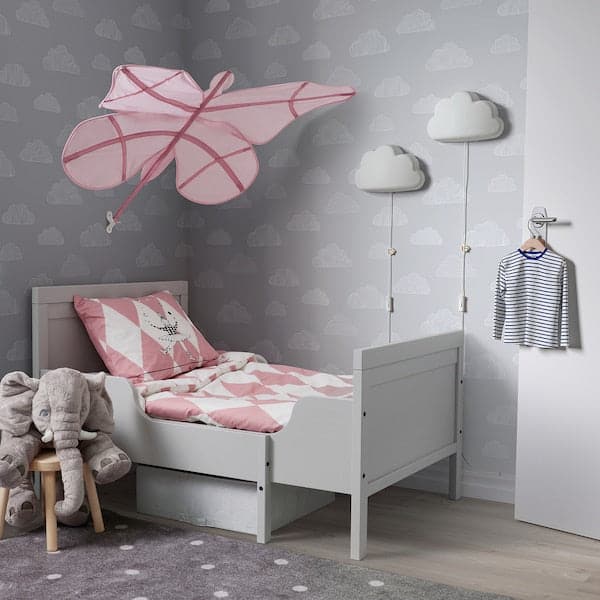 Ikea SNÖFINK - Bed canopy, butterfly/pink