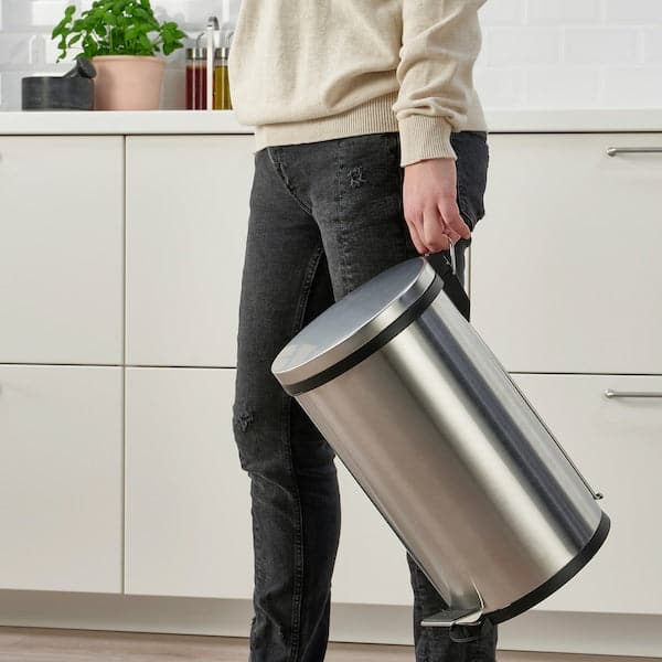 SNÖRPA - Pedal bin, stainless steel, 12 l - best price from Maltashopper.com 50511211