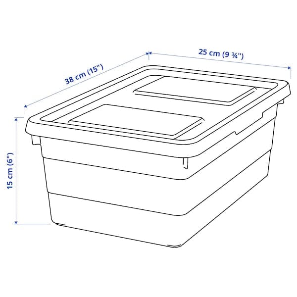 Ikea SOCKERBIT - Box with lid, white, 38x25x15 cm