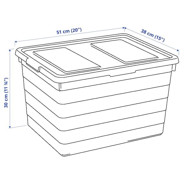 Ikea SOCKERBIT - Box with lid, white, 38x51x30 cm
