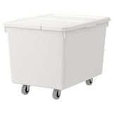 SOCKERBIT box with castors and lid, white, 38x51x37 cm