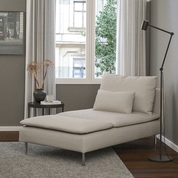 Ikea SÖDERHAMN Chaise-longue, Fridtuna light beige ,