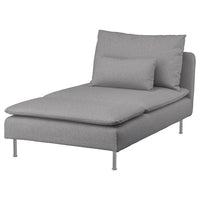 SÖDERHAMN chaise longue, Tonerud grey, 93x83x151 cm