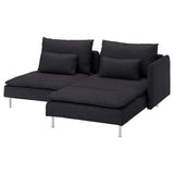 SÖDERHAMN 2-seat sofa, with chaise longue with armrest/Hillared anthracite, 192 cm