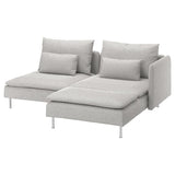 SÖDERHAMN 2-seat sofa, with chaise longue with armrest/Tallmyra white/black, 192 cm