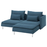 SÖDERHAMN 2-seat sofa, with chaise longue with armrest/Tallmyra blue, 192 cm