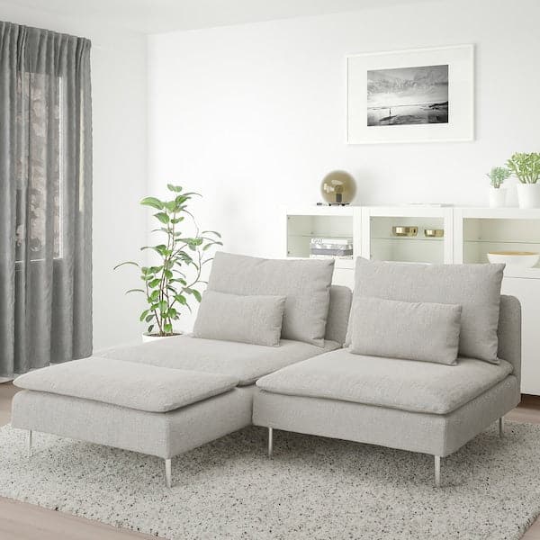SÖDERHAMN 2 seater sofa - with beige/brown chaise-longue/Viarp , - best price from Maltashopper.com 29305760