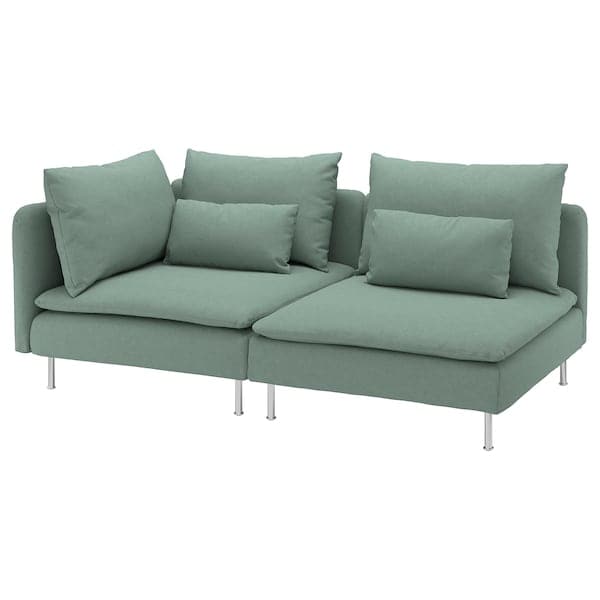 Ikea SÖDERHAMN - 3-seater sofa, open end/Tallmyra light green ,