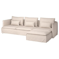 SÖDERHAMN 4-seat sofa with chaise longue, Gransel natural, 291 cm