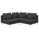 SÖDERHAMN corner sofa, 3-seat, Fridtuna dark grey, 192x14x99 cm