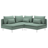 SÖDERHAMN corner sofa, 3-seat, Tallmyra light green, 192x14x99 cm