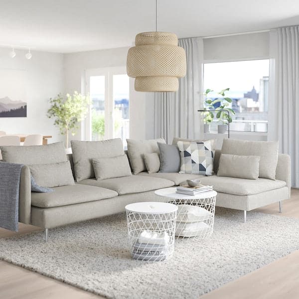 Ikea SÖDERHAMN Corner sofa 4 seater - with open terminal/Viarp beige/brown , ikea_check