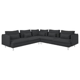 SÖDERHAMN corner sofa, 6-seat, Fridtuna dark grey, 291x14x99 cm